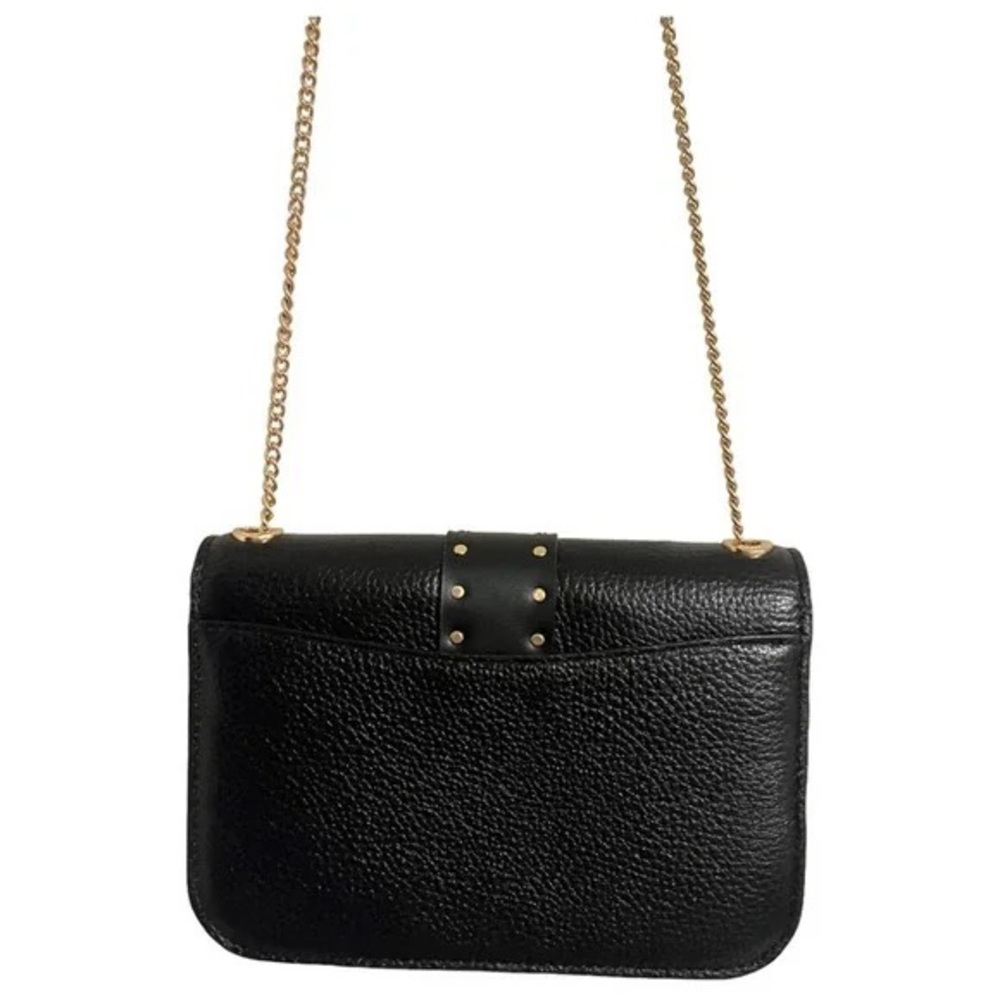 NWT Coach Georgie Black Pebbled Leather Shoulder/Crossbody with Rivets - Picture 3 of 9